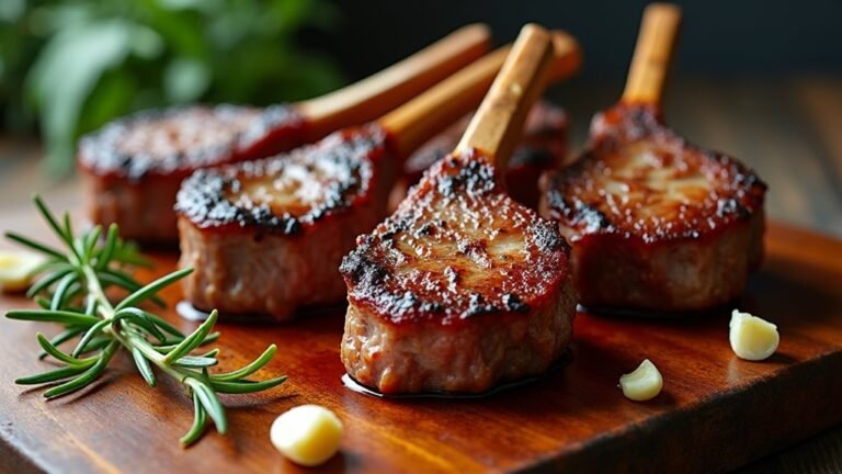 perfectly cooked lamb chops