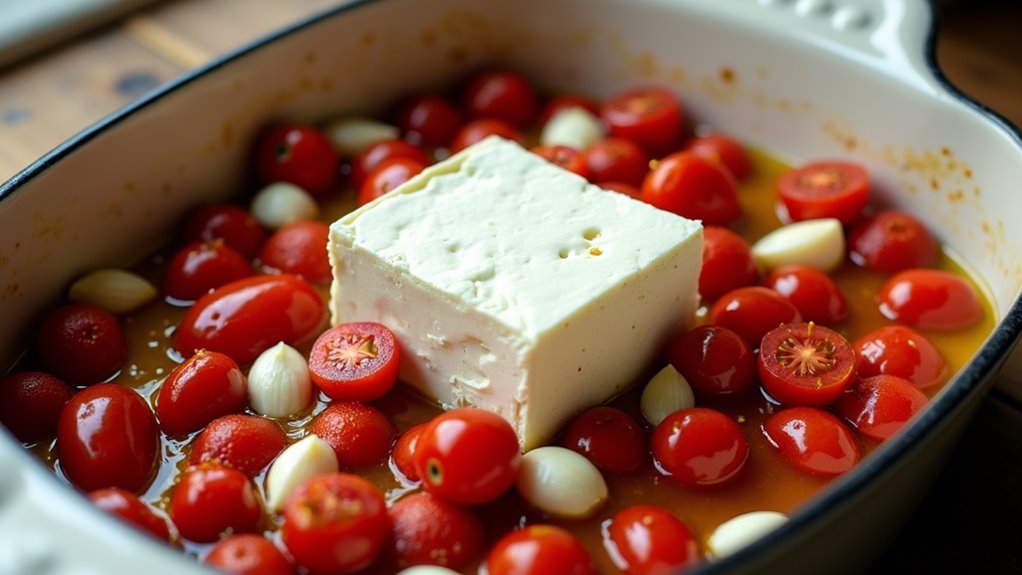place feta cheese carefully