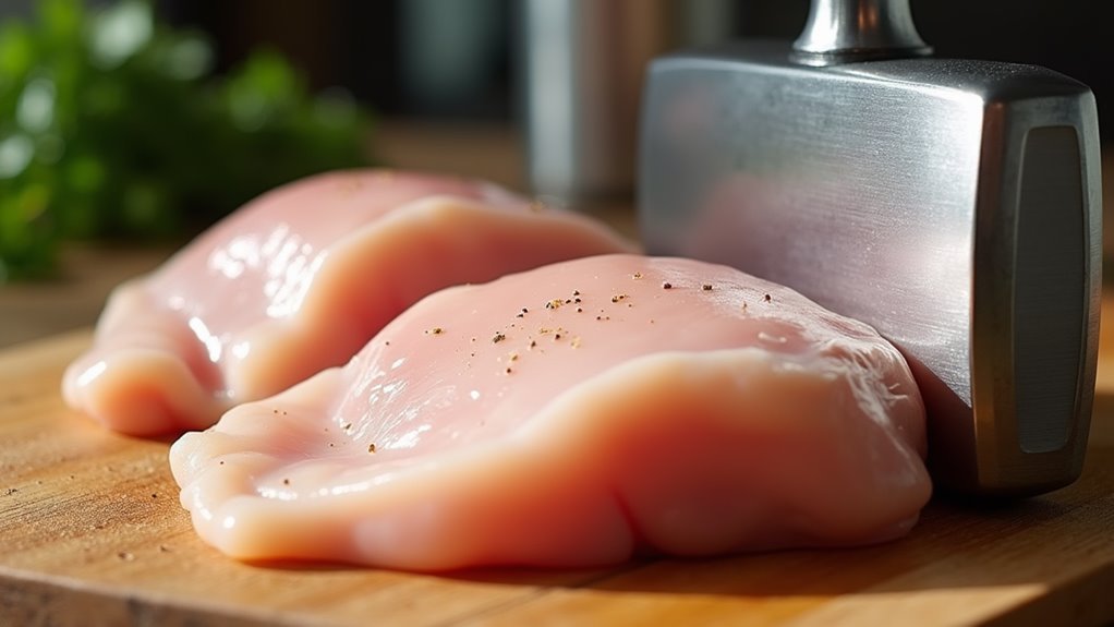 pound chicken breasts evenly