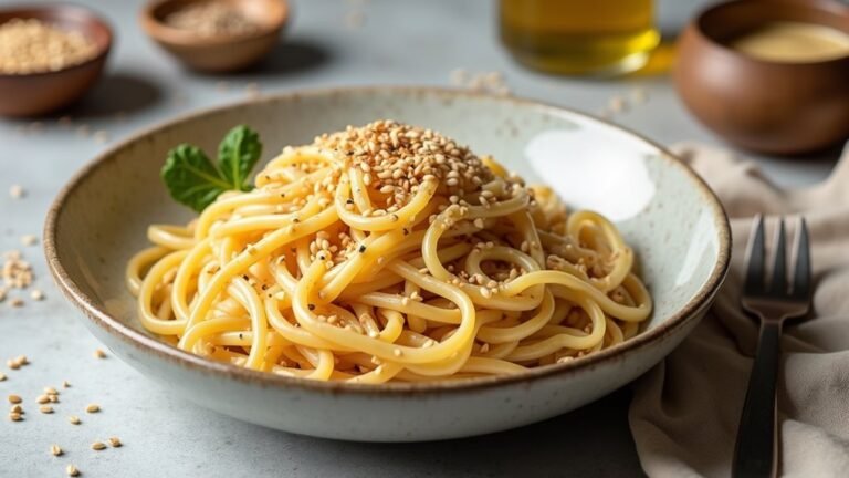 quick sesame tahini noodles