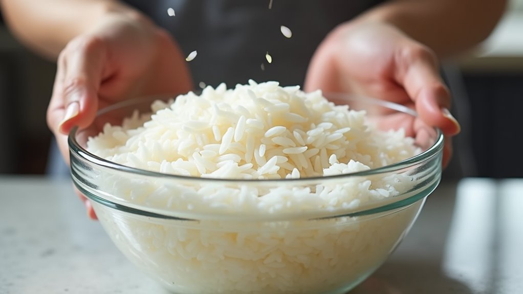 rinse and soak rice