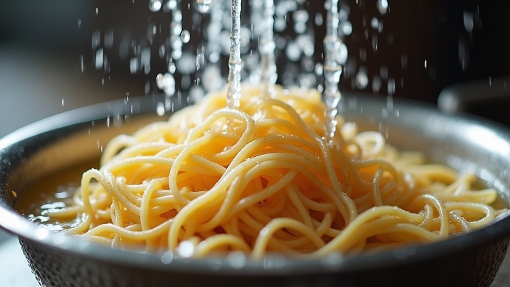 rinse noodles under cold water