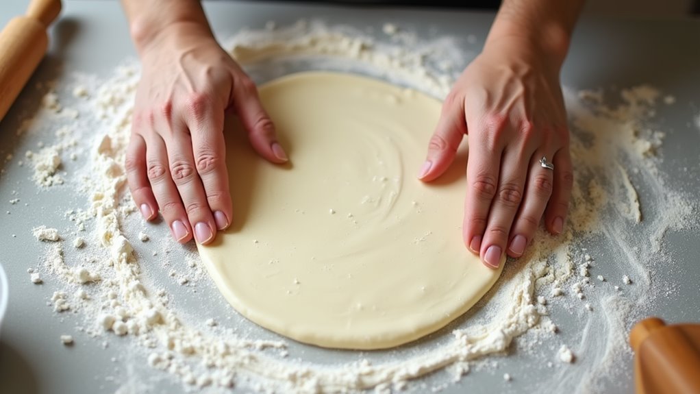 roll out pizza dough
