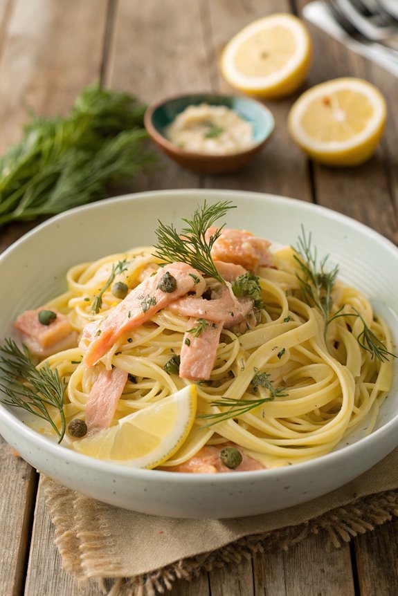 salmon pasta dish recipe