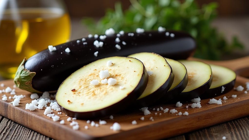 salt eggplants for thirty minutes