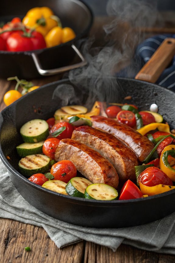 sausage and vegetable stir fry