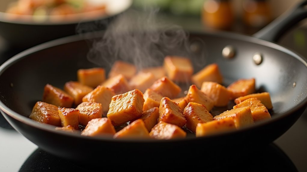 saut chicken in skillet