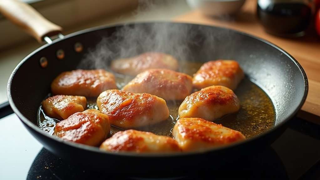saut chicken until browned