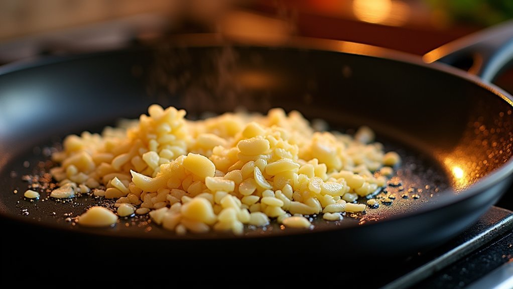 saut garlic for flavor