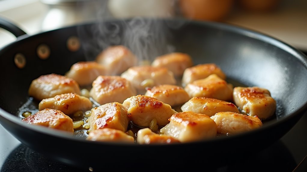 saut minced garlic briefly