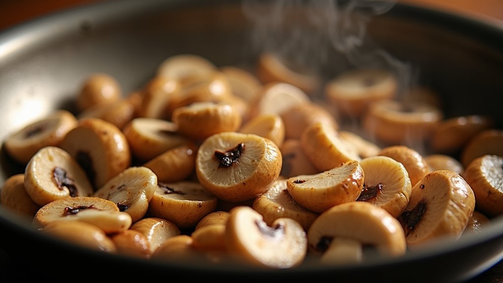 saut mushrooms until golden