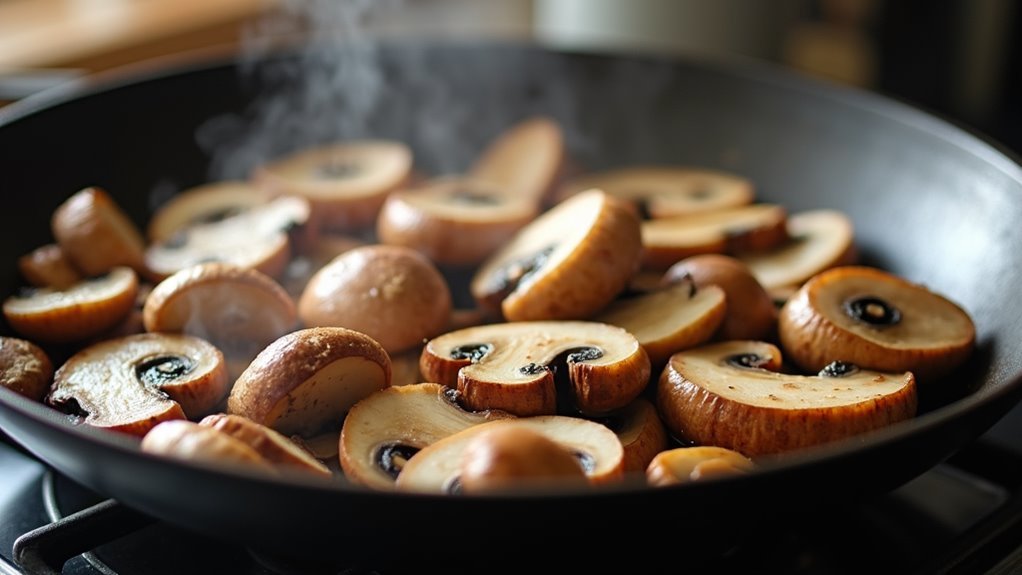 saut mushrooms until softened