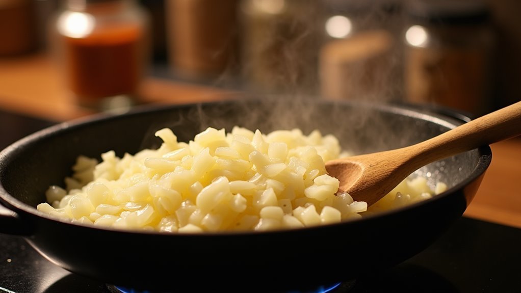 saut onions until clear