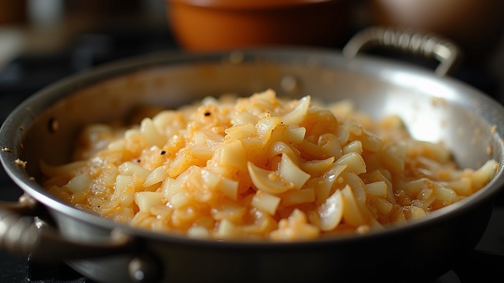saut onions until golden