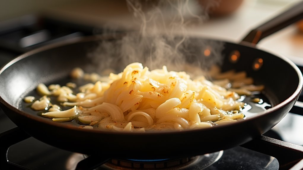 saut onions until golden