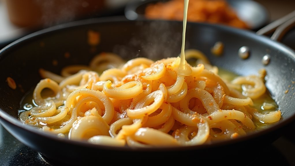 saut onions until golden