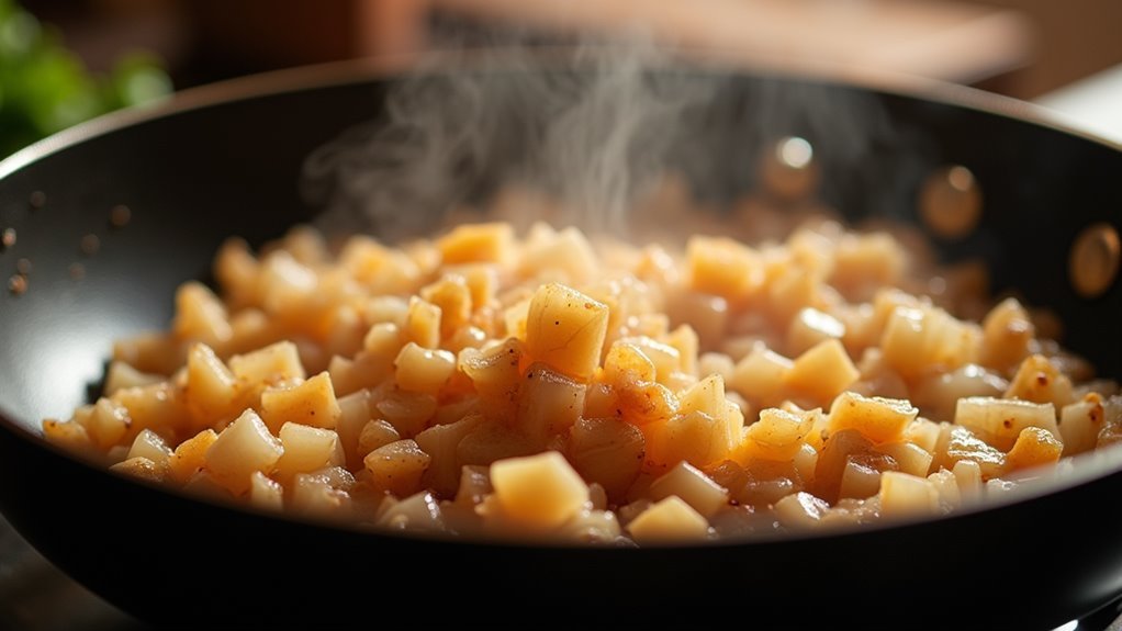 saut onions until golden