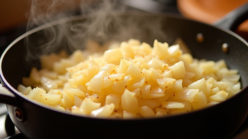 saut onions until tender