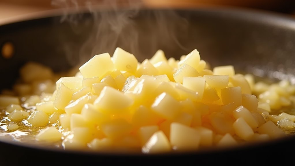 saut onions with butter