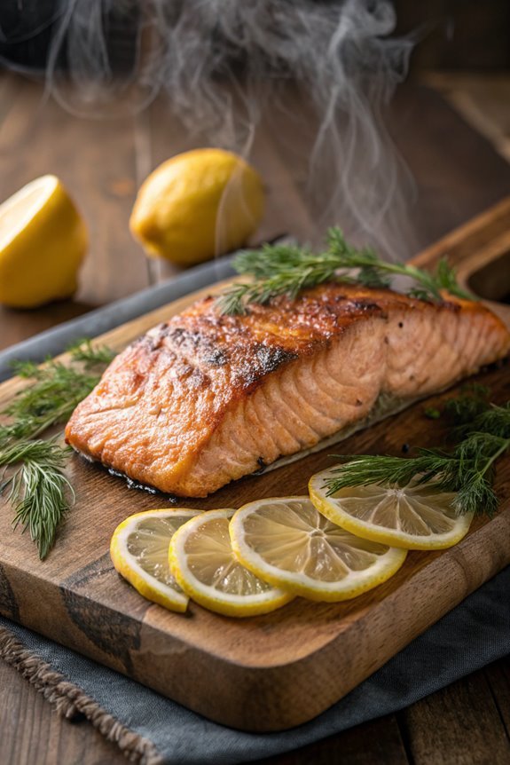 savory baked salmon dish