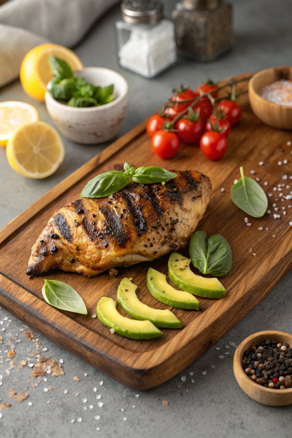 savory basil infused grilled chicken
