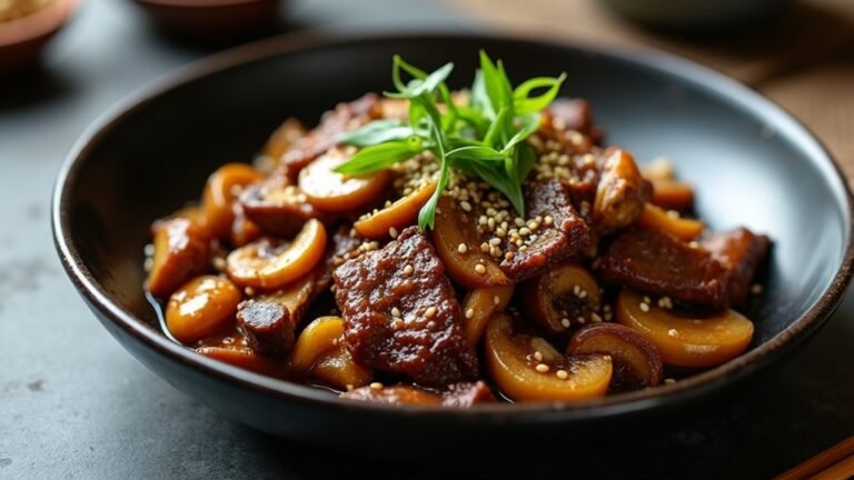 savory beef and mushroom dish