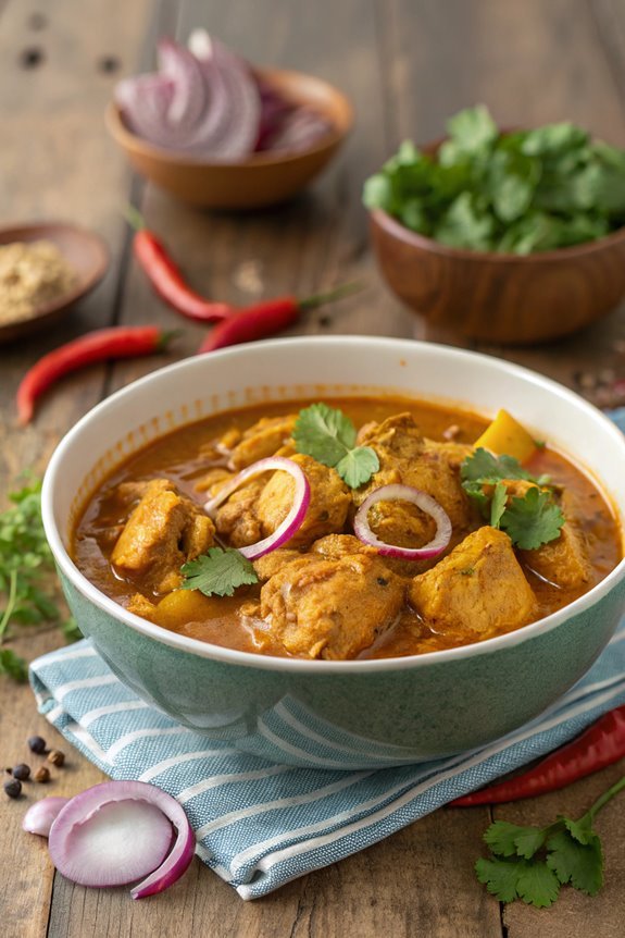 savory chicken onion curry