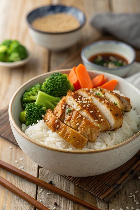 savory chicken rice bowl