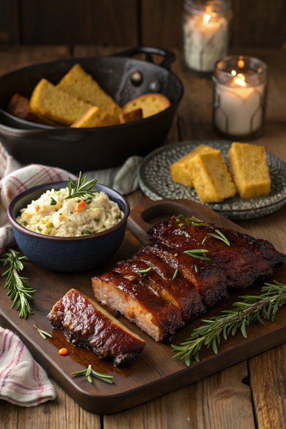 savory country ribs meal