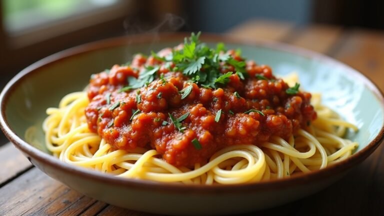 savory lentil bolognese recipe