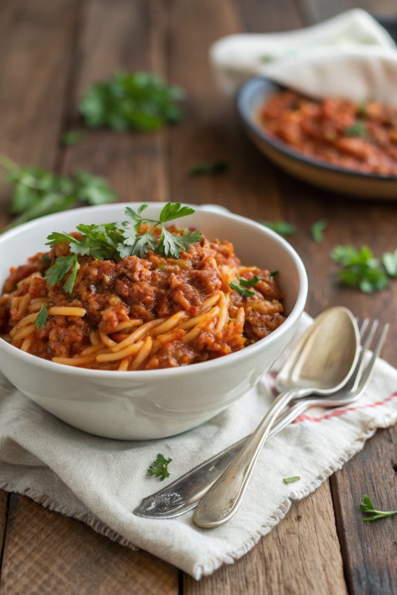 savory orzo with beef