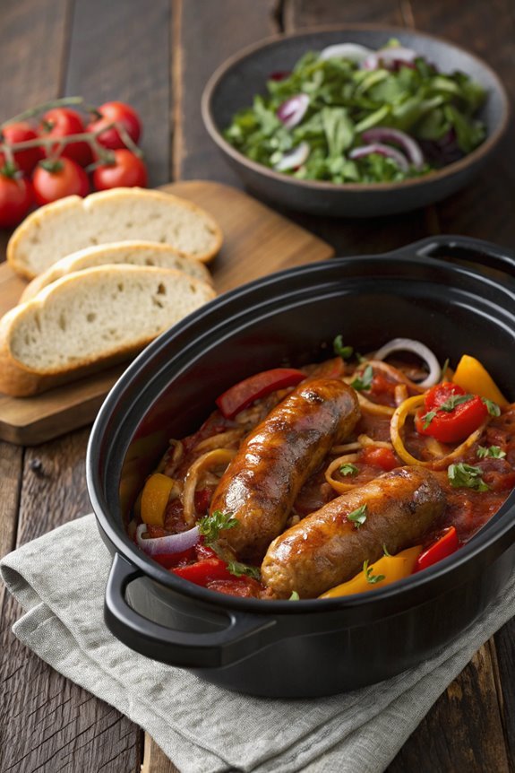 savory sausage cooked slowly