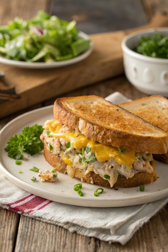 savory tuna cheese sandwich