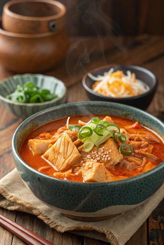 savory tuna kimchi stew