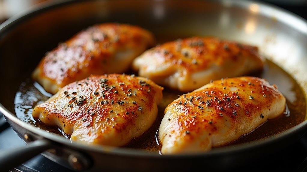 sear chicken to golden