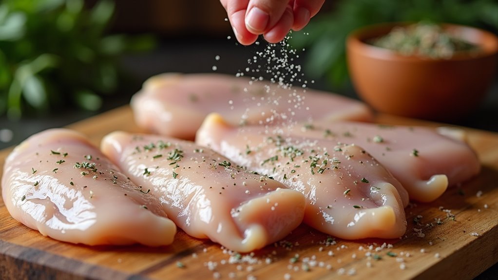 season chicken with salt
