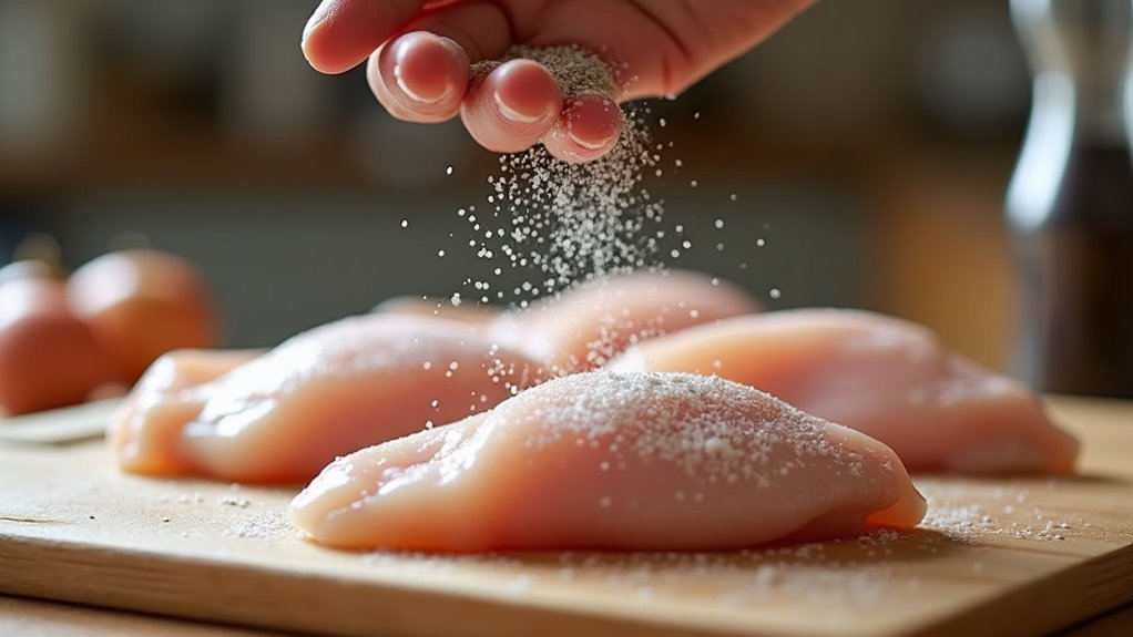 season chicken with salt