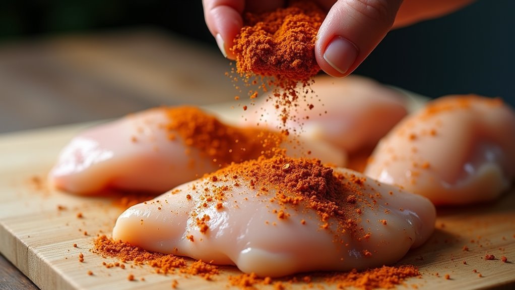 season chicken with spices