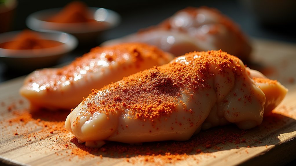 season chicken with spices