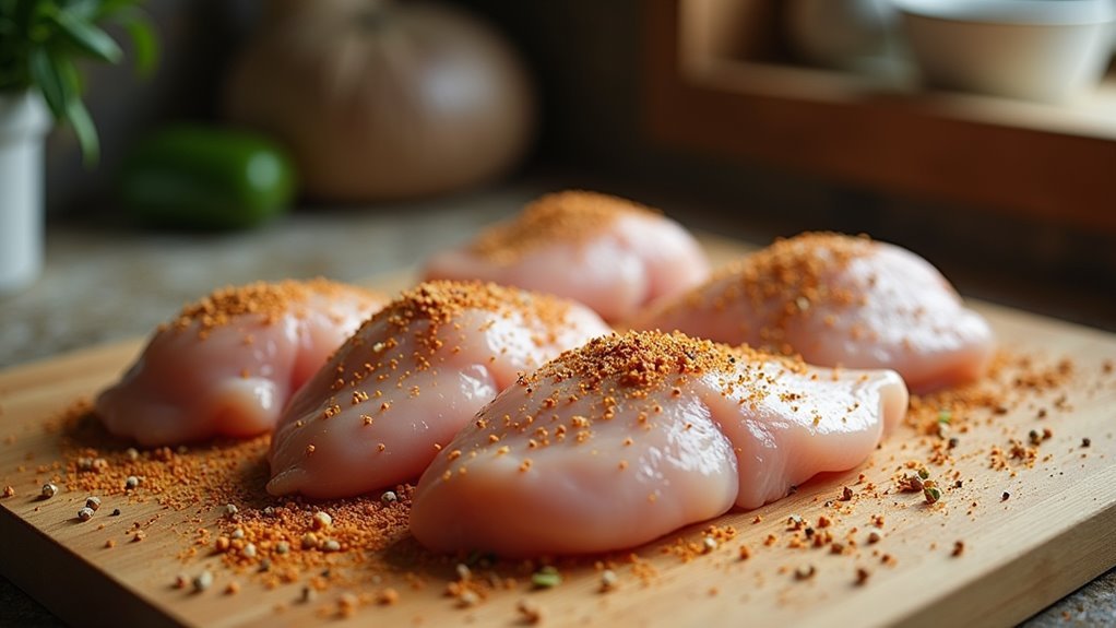 season chicken with spices
