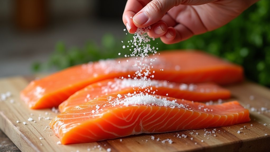 season fish with salt