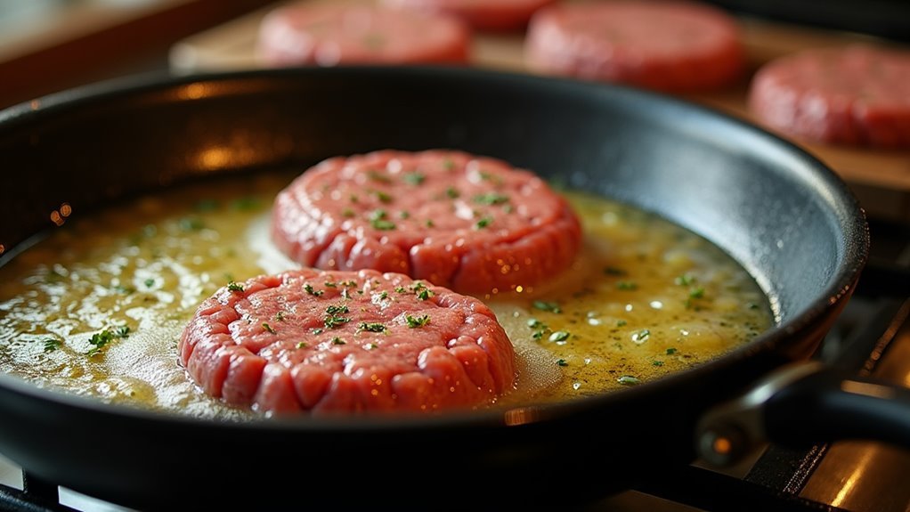 season patties with spices