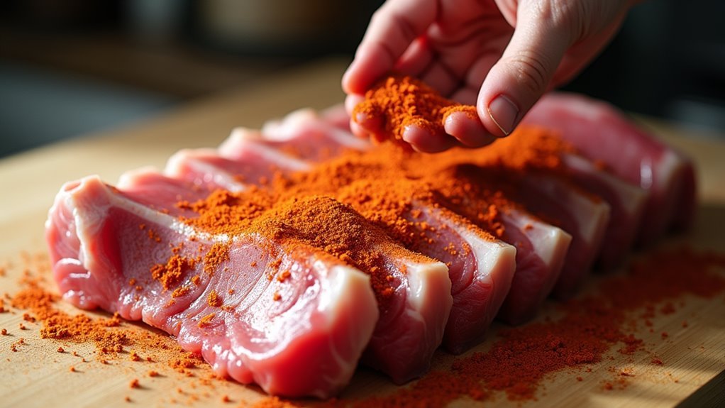 season ribs with spices