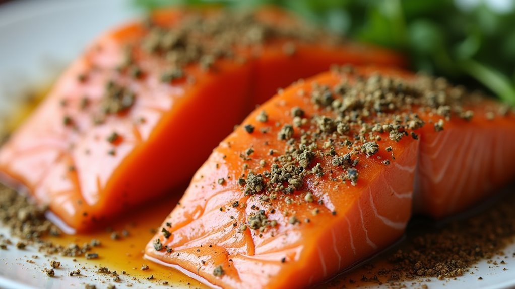 season salmon with spices