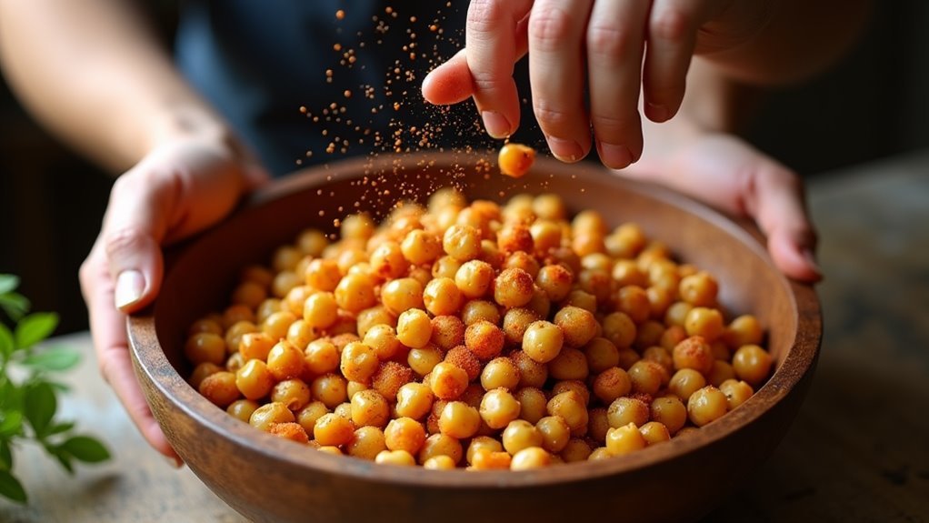 seasoned chickpeas preparation step
