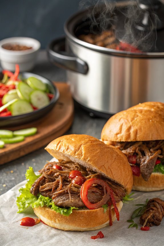 shredded steak sandwich recipe