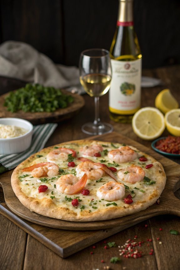 shrimp scampi pizza delight