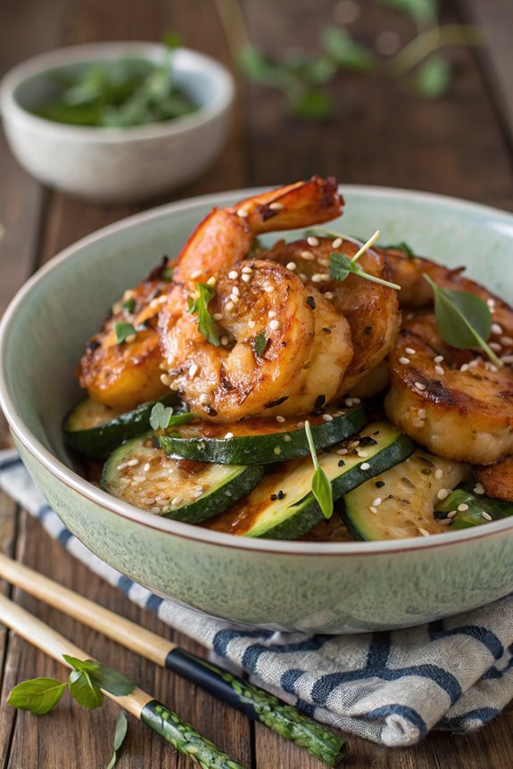 shrimp stir fried with zucchini