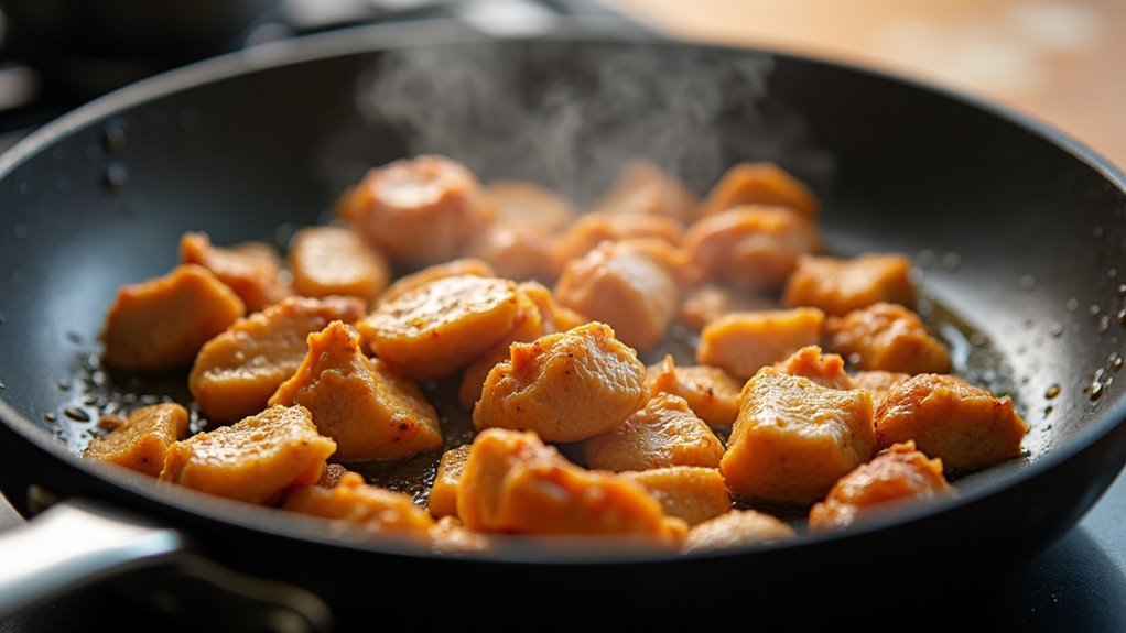 simmer chicken in sauce