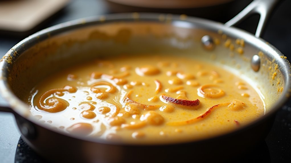 simmer coconut milk mixture